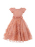 Big Girls Dusty Pink French Chantilly Lace T-Length Junior Bridesmaid Dress 8-12 - SophiasStyle.com
